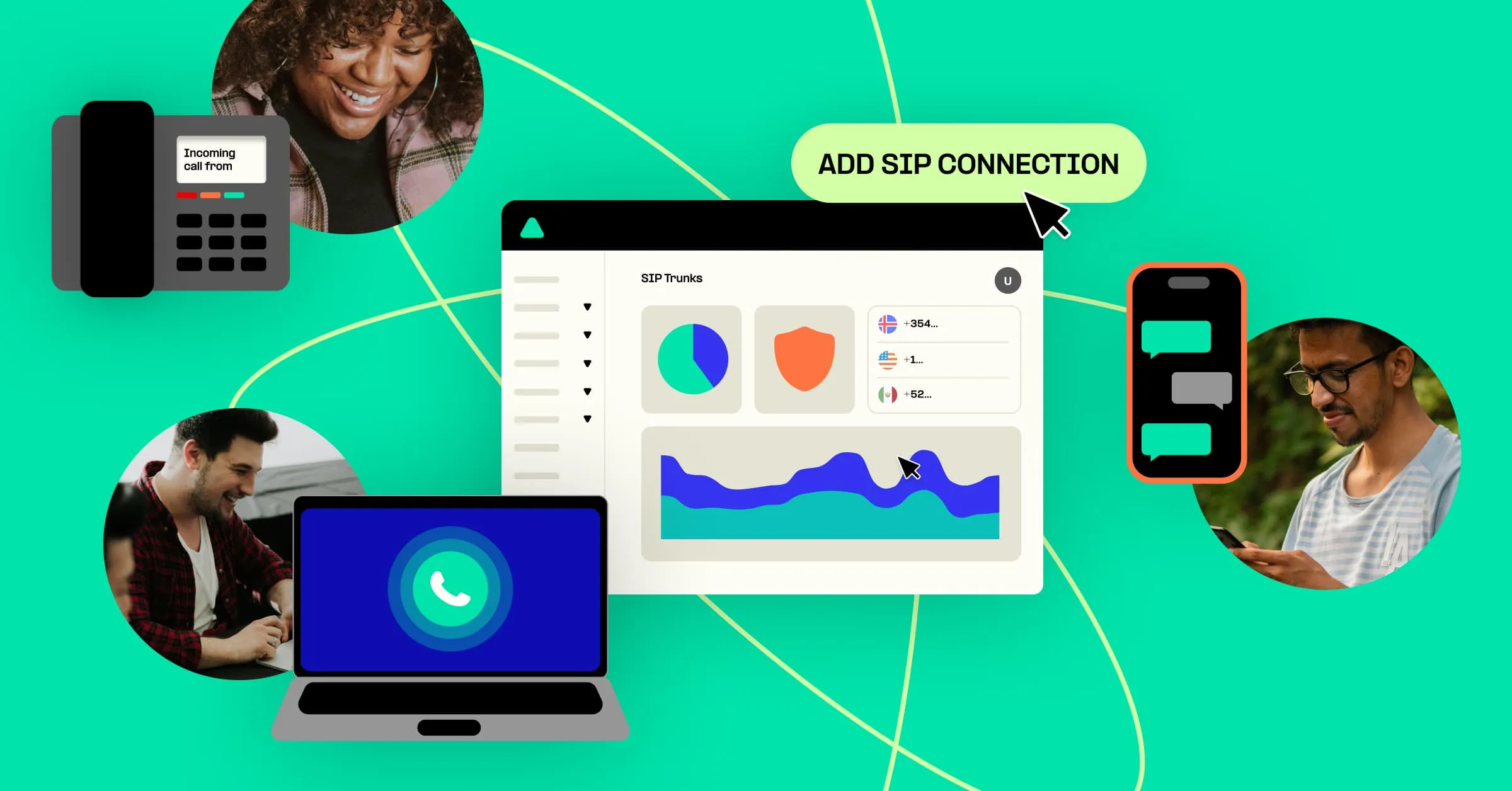 Spin up a network of global SIP Trunks in minutes