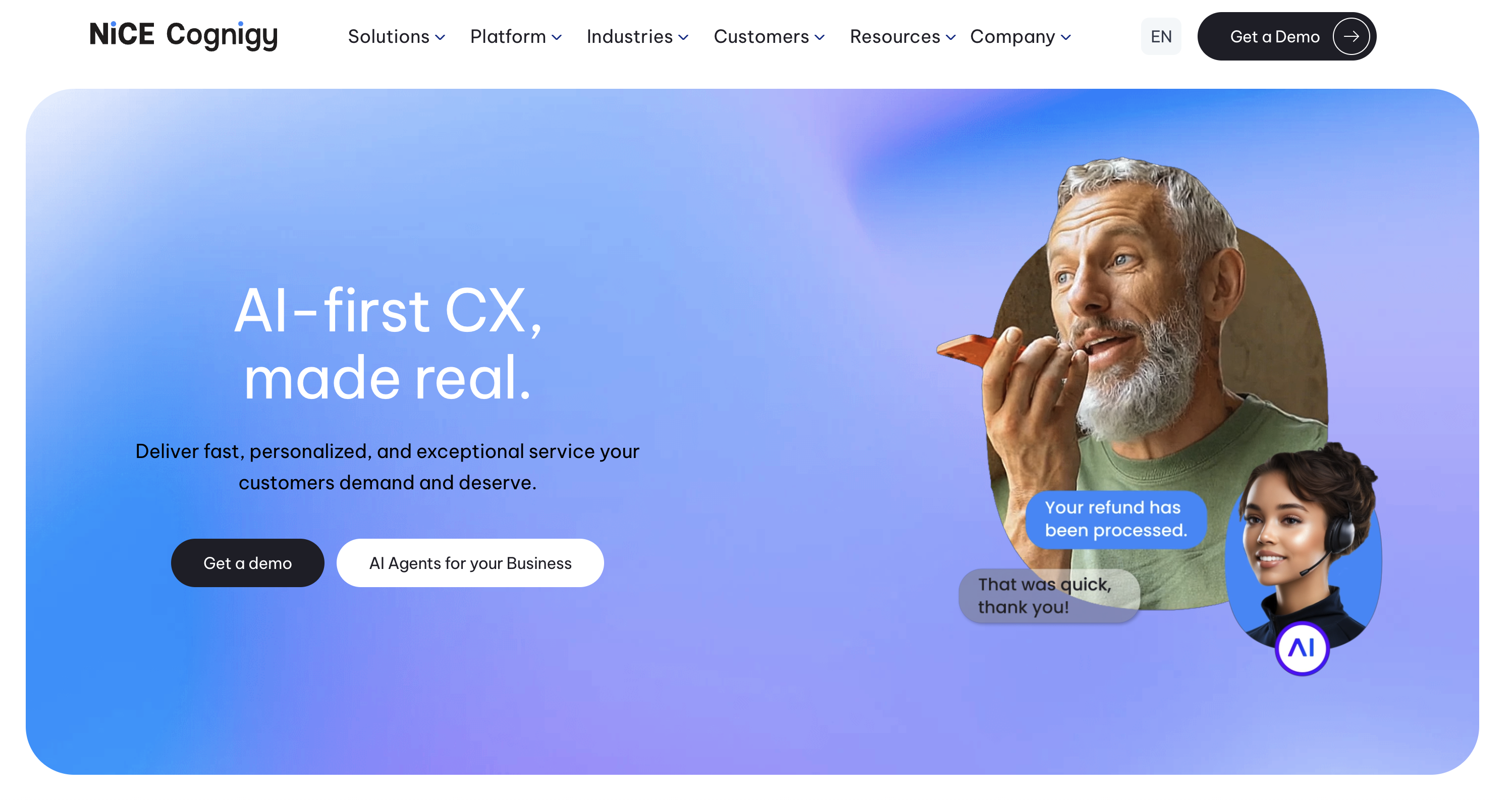 Cognigy Homepage