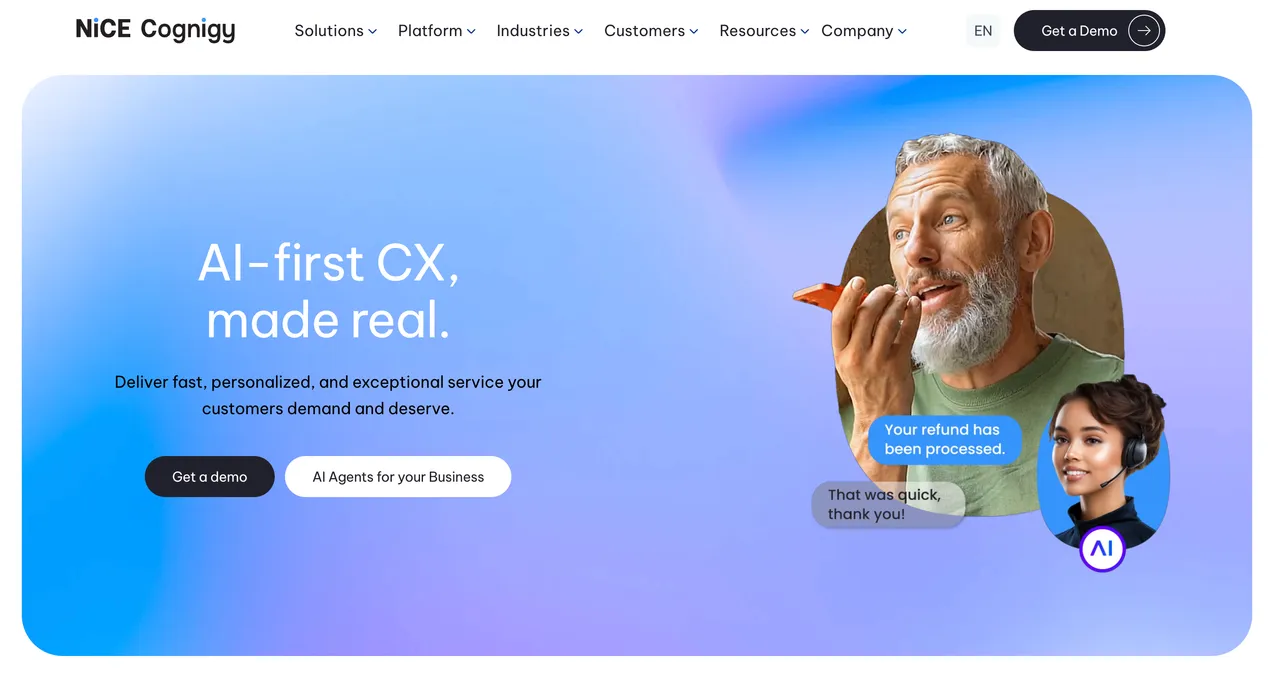 Cognigy homepage