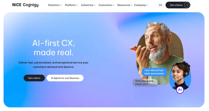 Cognigy homepage