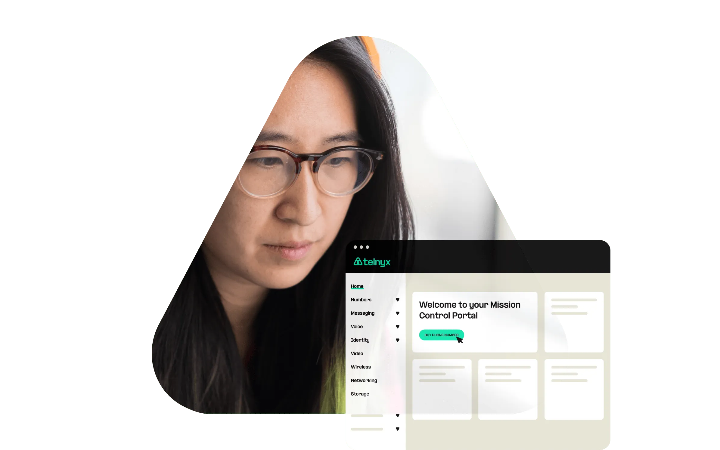 Woman reviews privacy policy