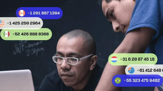 Embedded number search and provisioning thumbnail