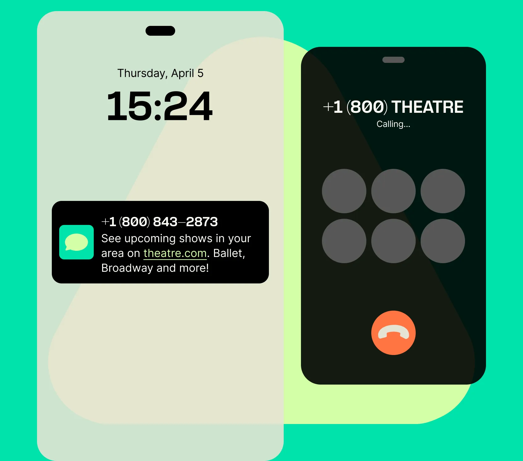 Toll-free text message example