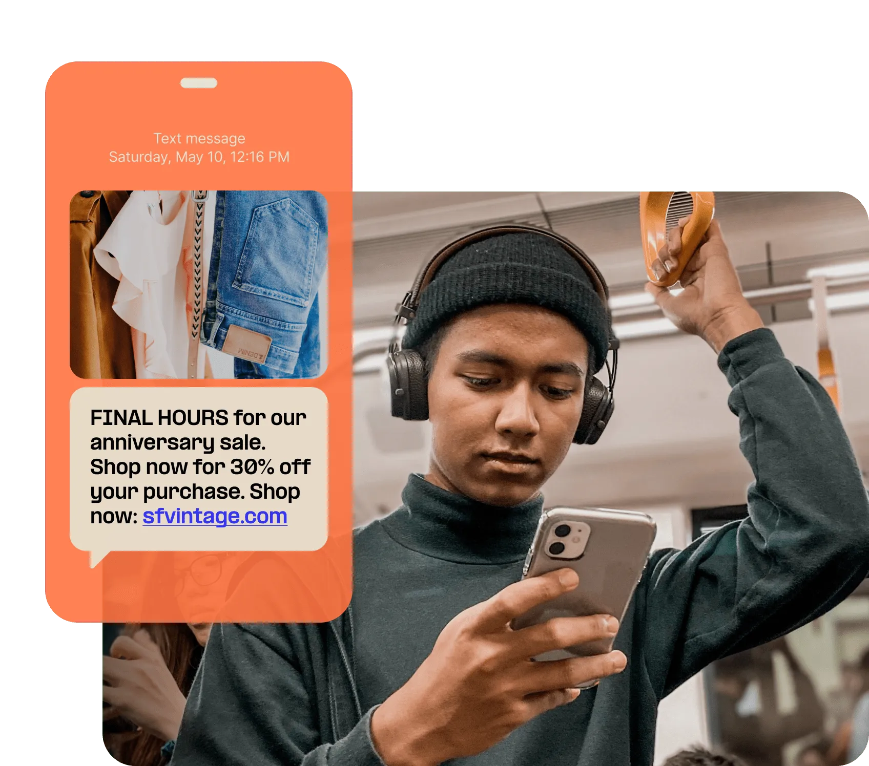 Man responds to promotional text message