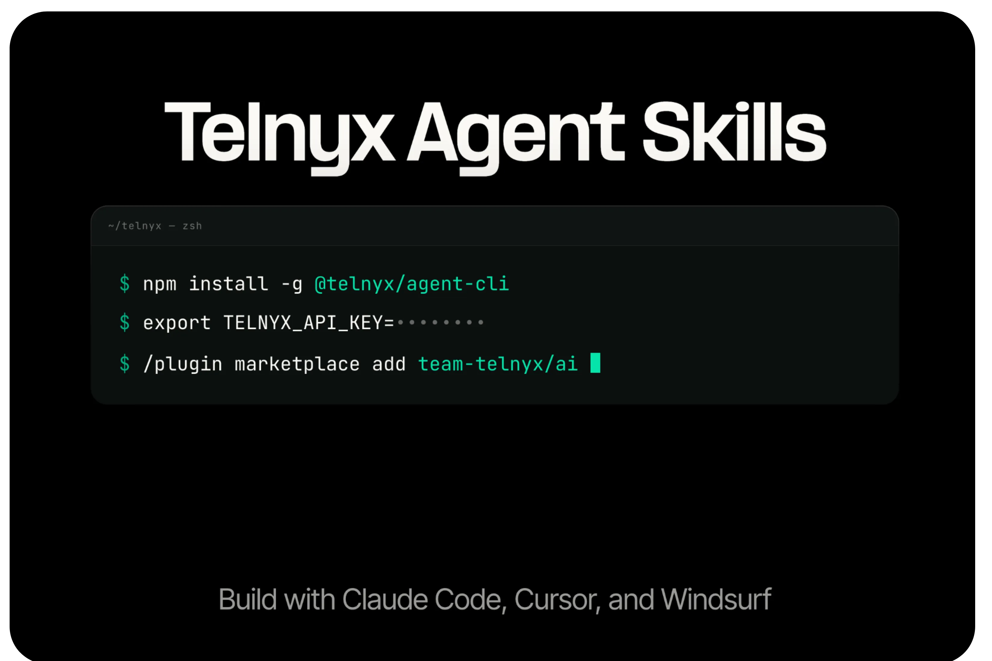 Telnyx Agent Skills