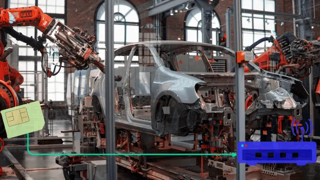 Car on production line