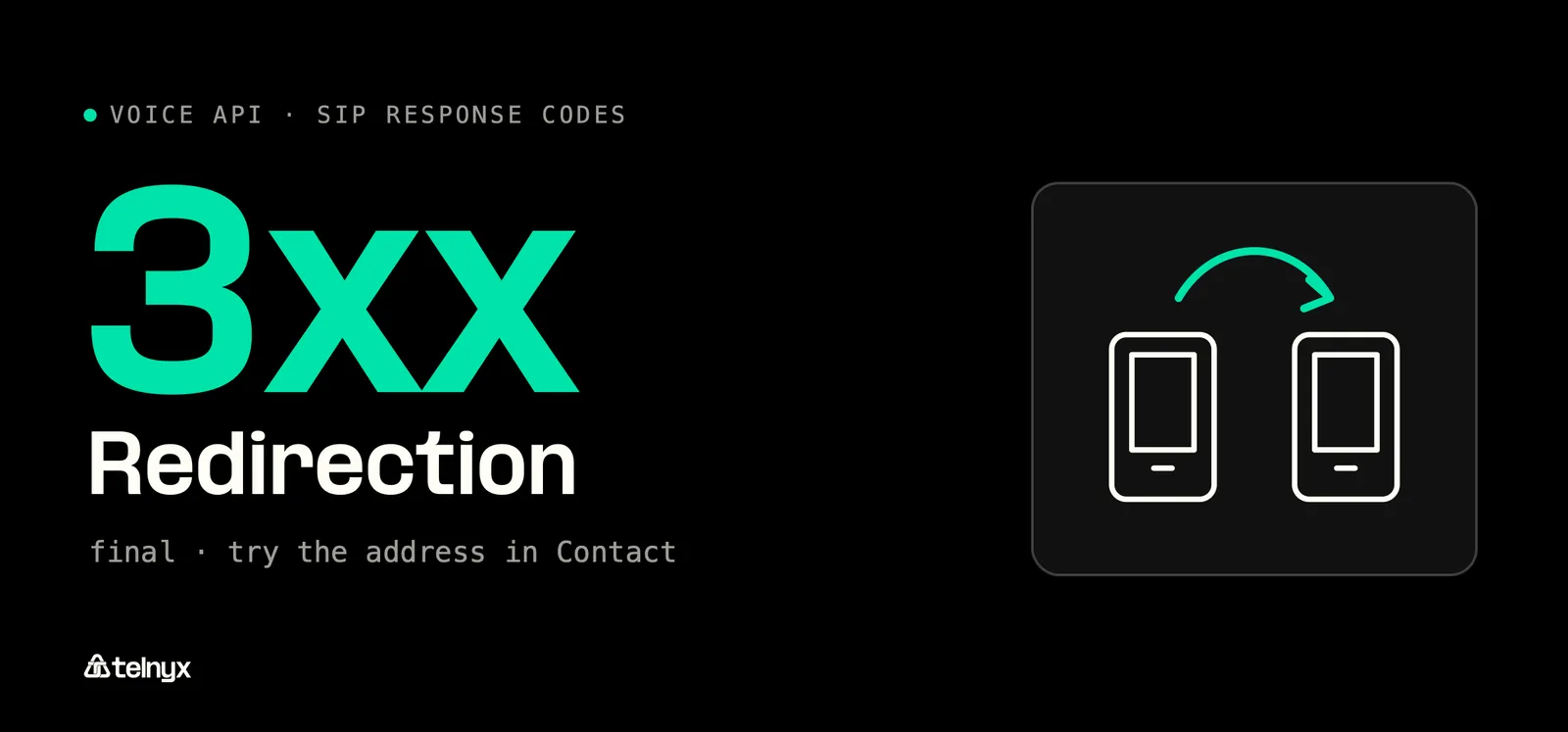 3xx redirection SIP response codes: try the address in the Contact header