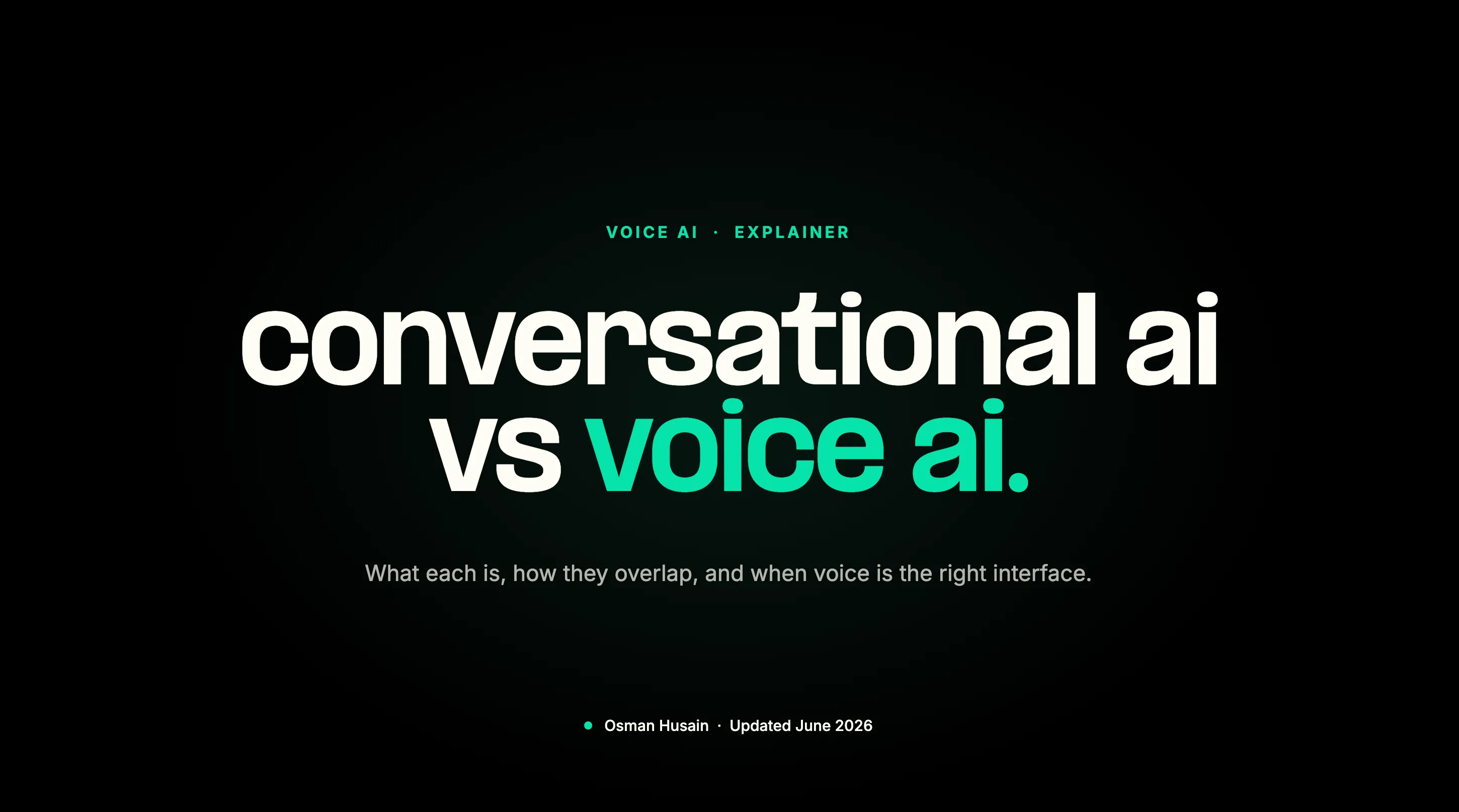 conversational ai vs voice AI