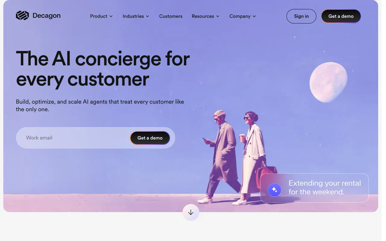Decagon homepage screenshot
