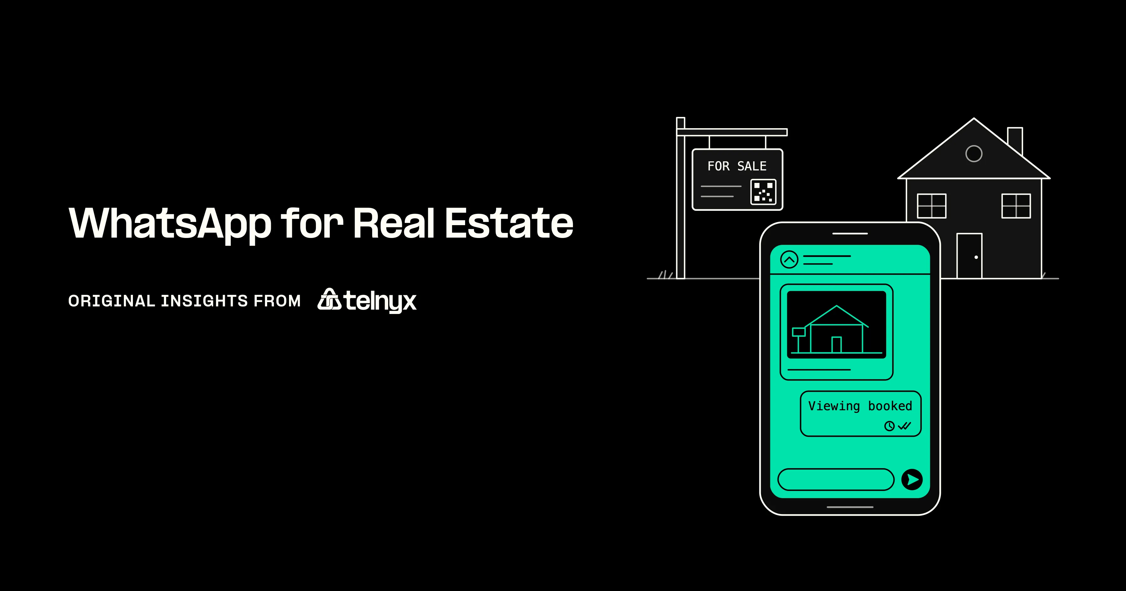 Phone booking a property viewing on WhatsApp