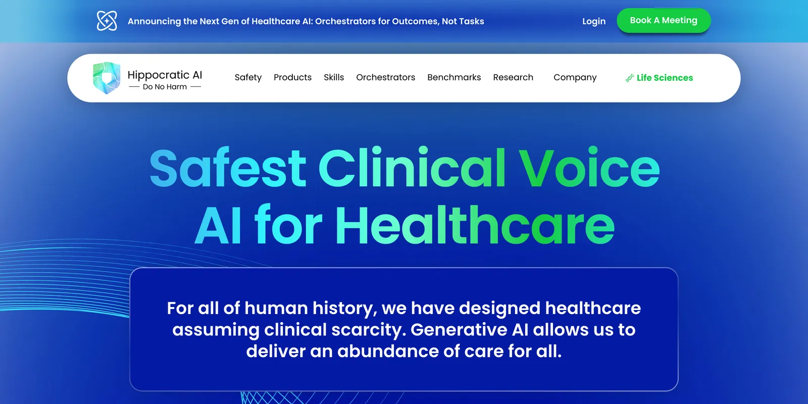 Hippocratic AI platform screenshot