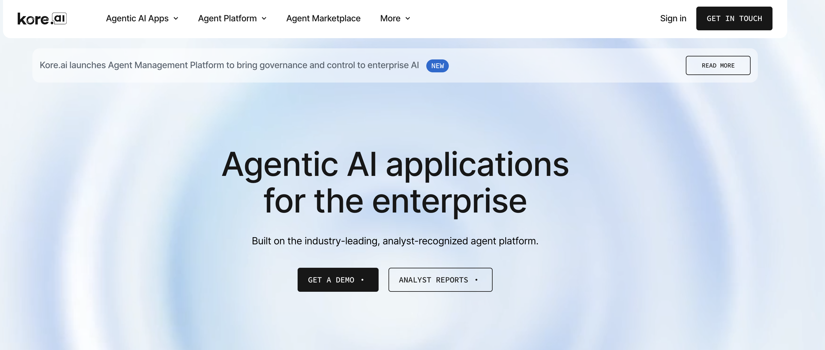 Kore.ai Homepage
