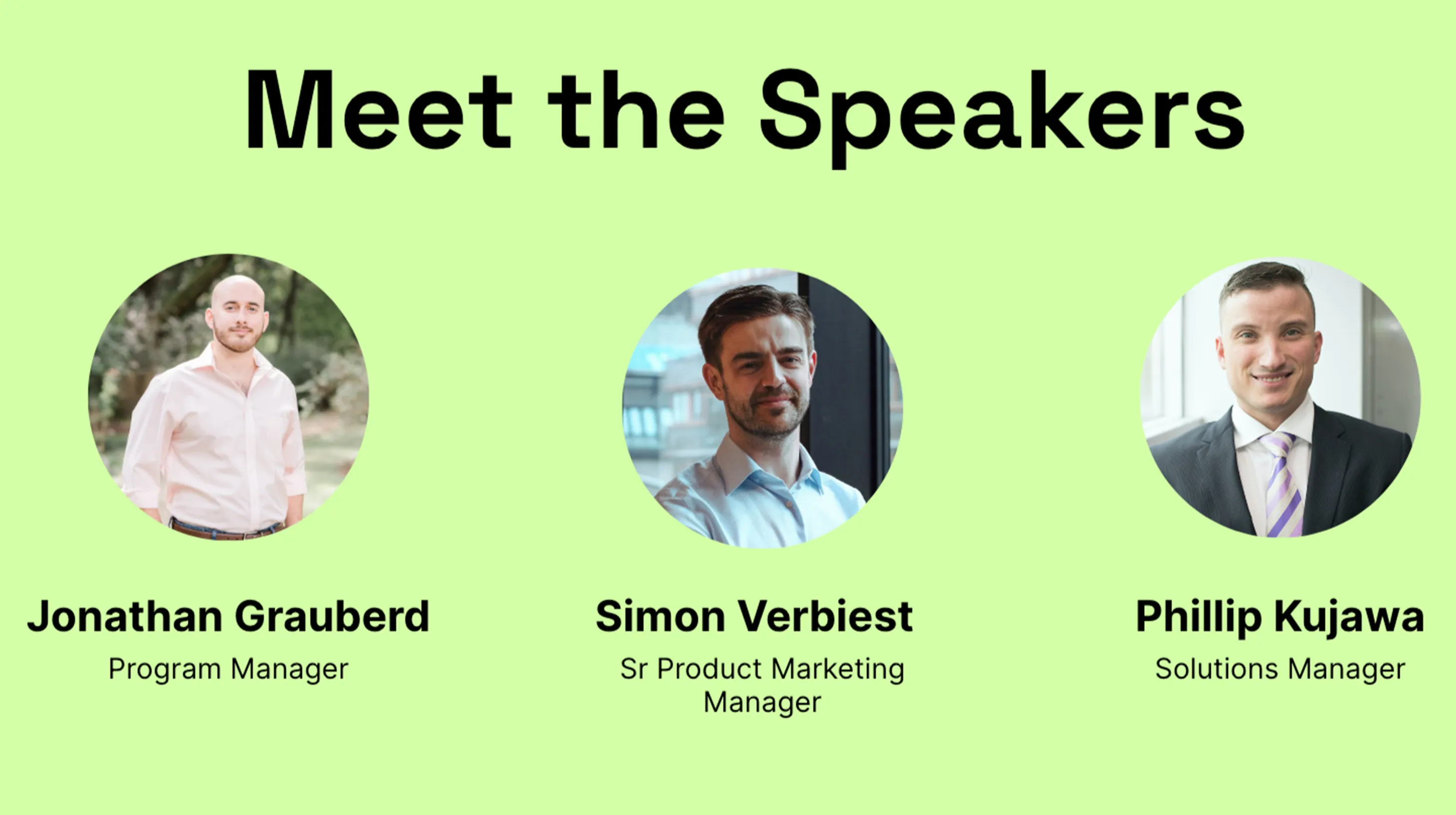 Meet the Speakers