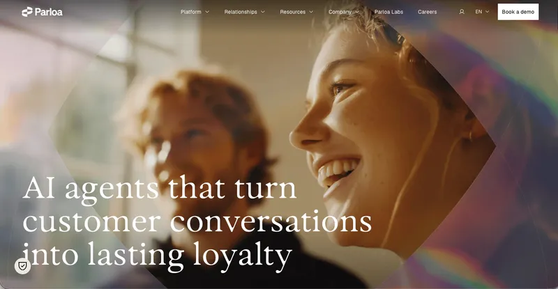 Parloa AI homepage