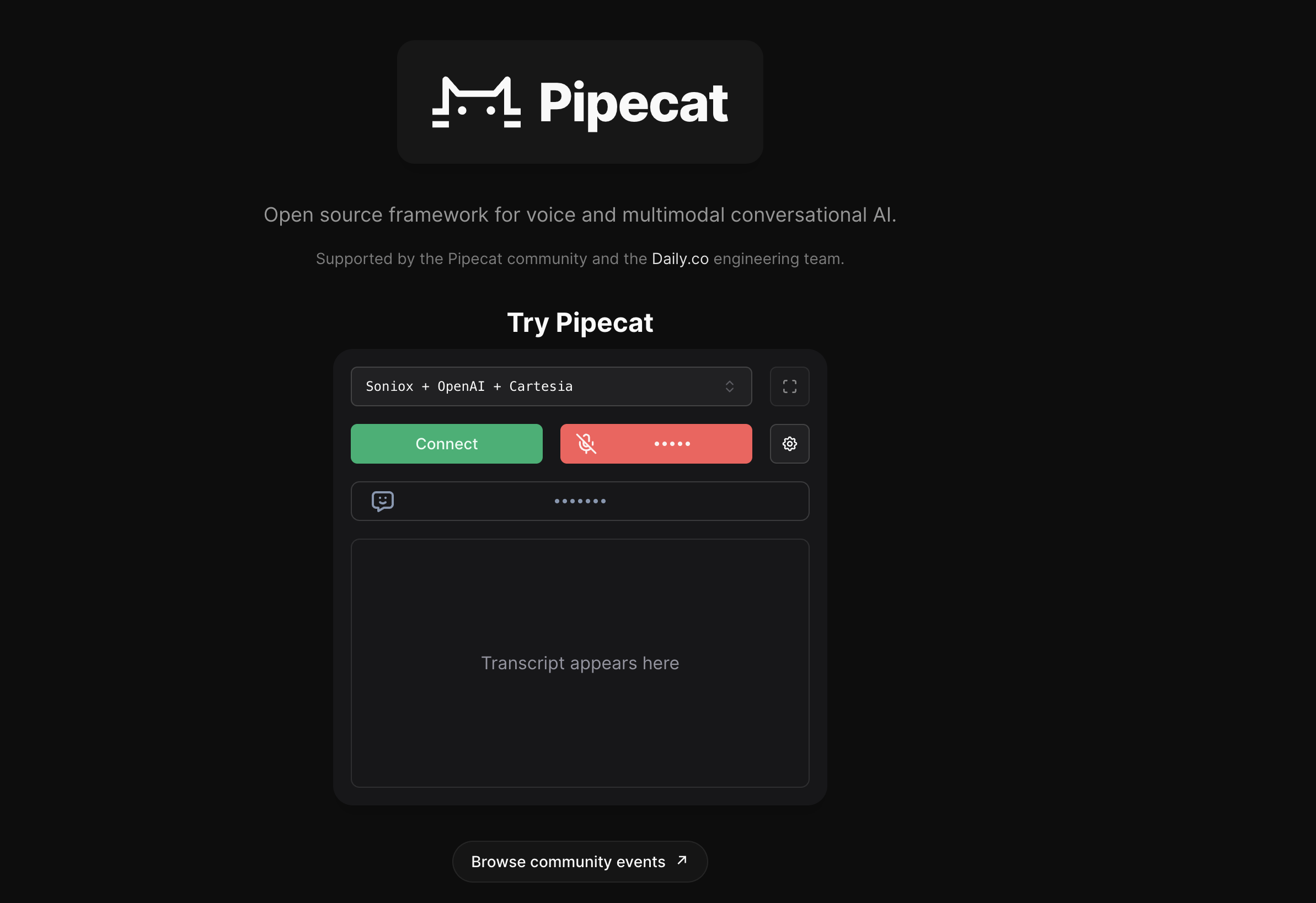 Pipecat Homepage
