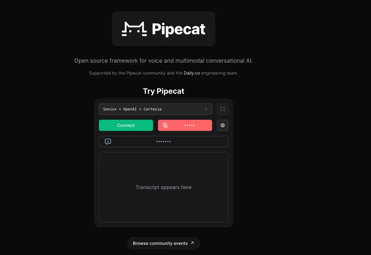 Pipecat Homepage