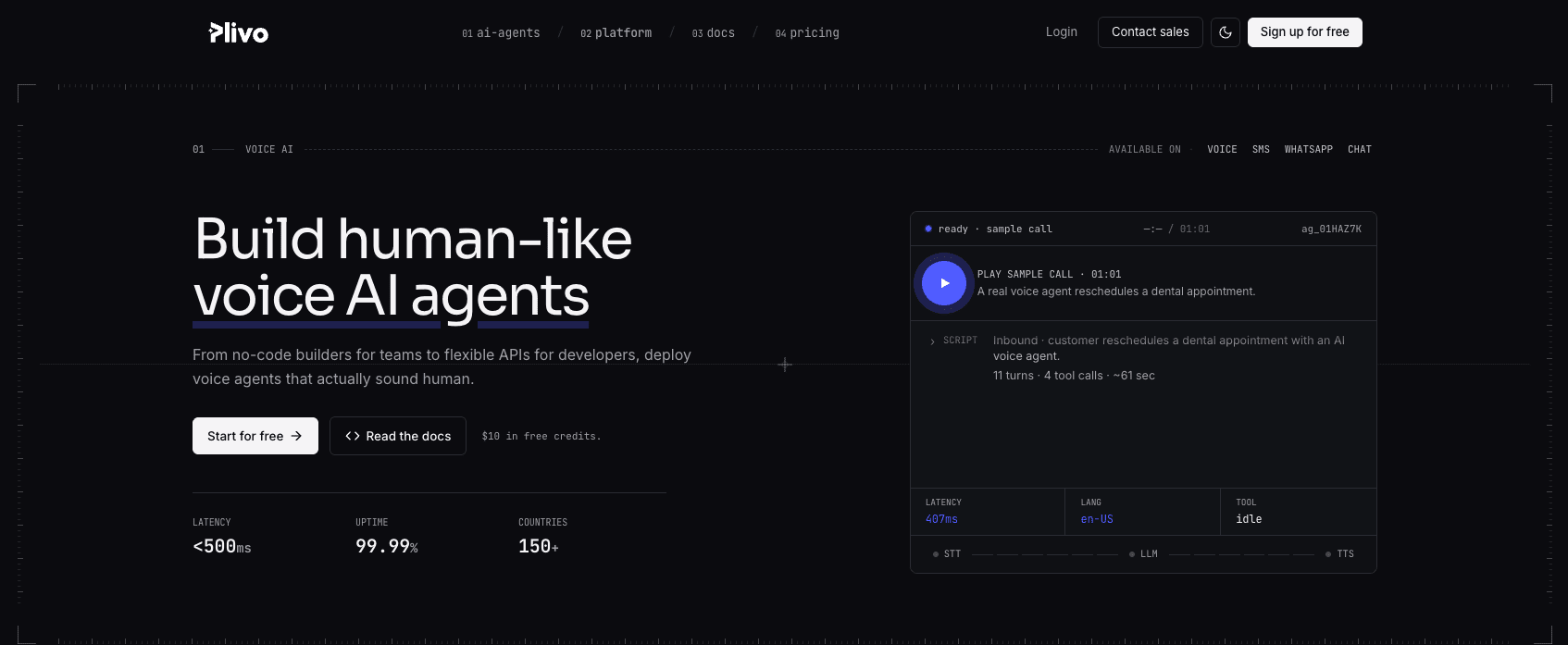 Plivo Homepage