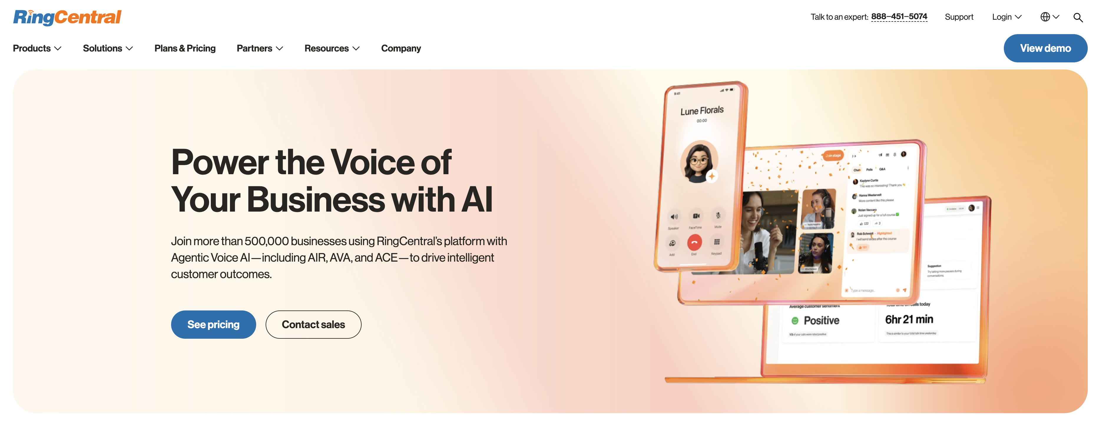 RingCentral Homepage