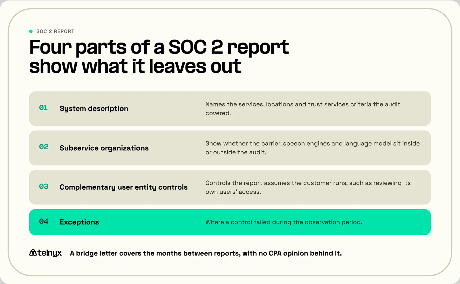 SOC 2 report scope gaps