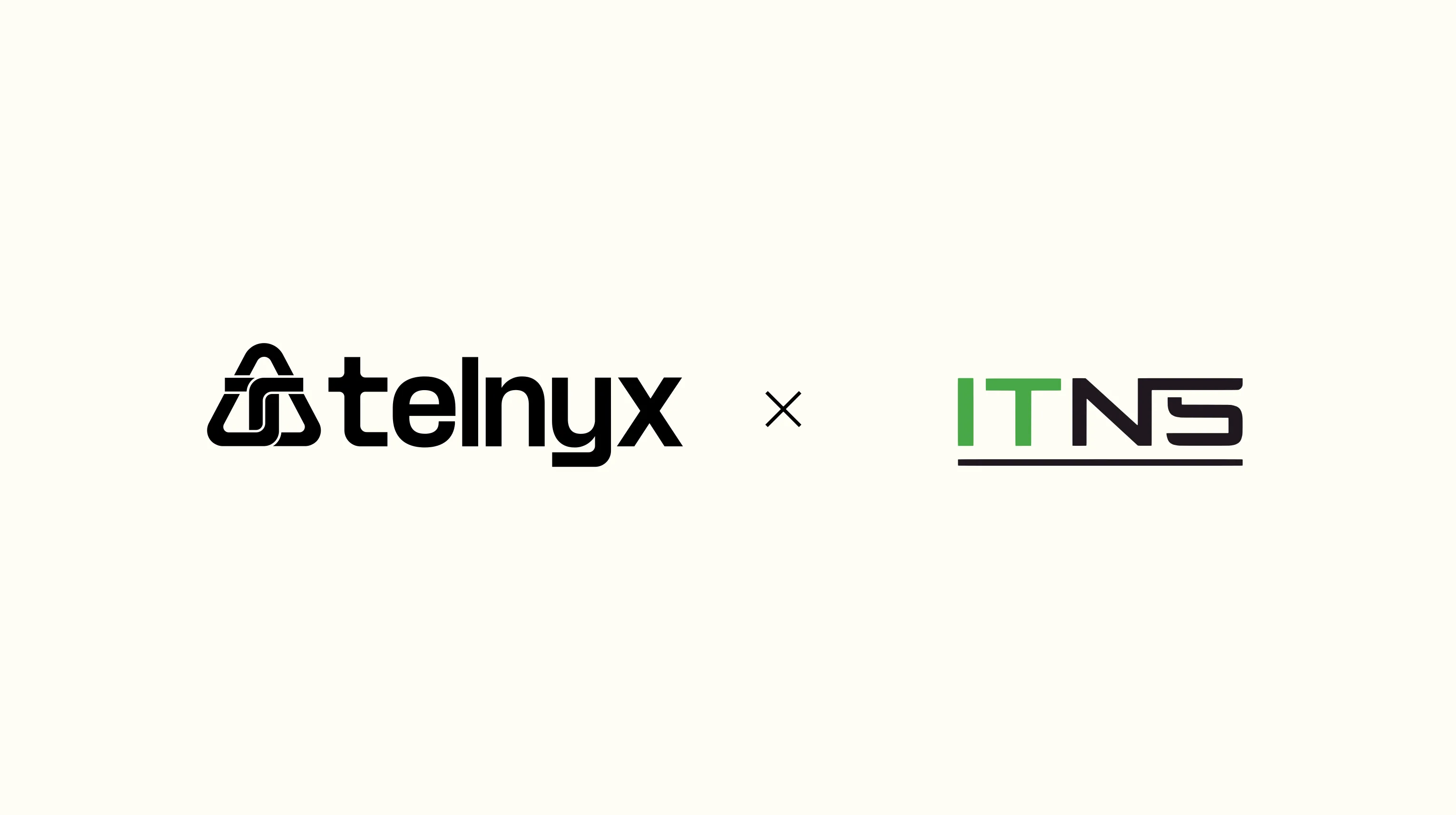 Telnyx x ITNS logo lockup