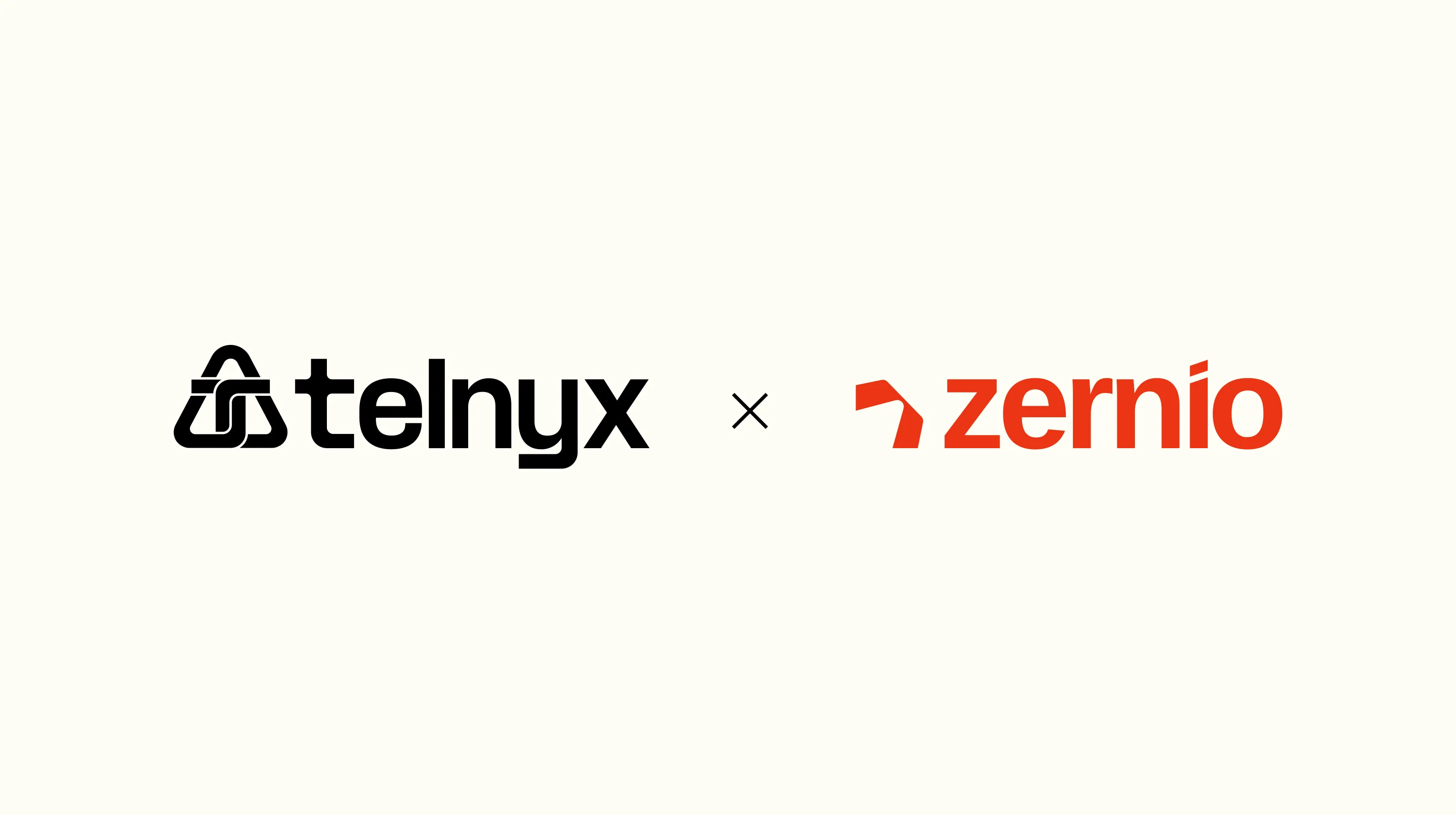 Telnyx x Zernio logo lockup