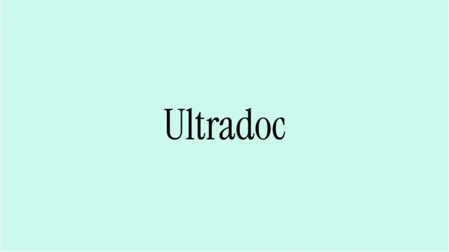 Ultradoc customer story
