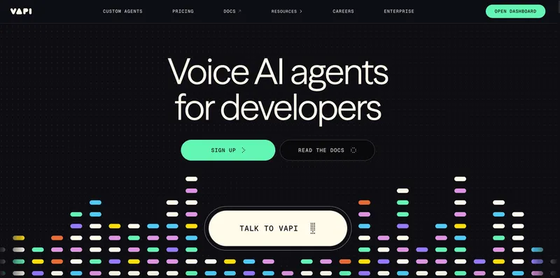 Vapi AI homepage