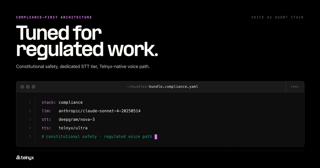 Compliance-first voice AI stack bundle