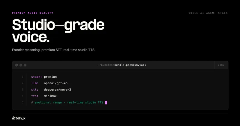 Premium audio quality voice AI stack bundle