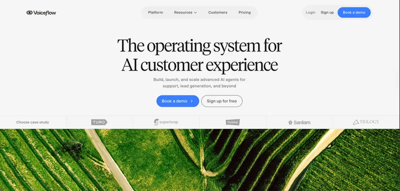 Voiceflow homepage