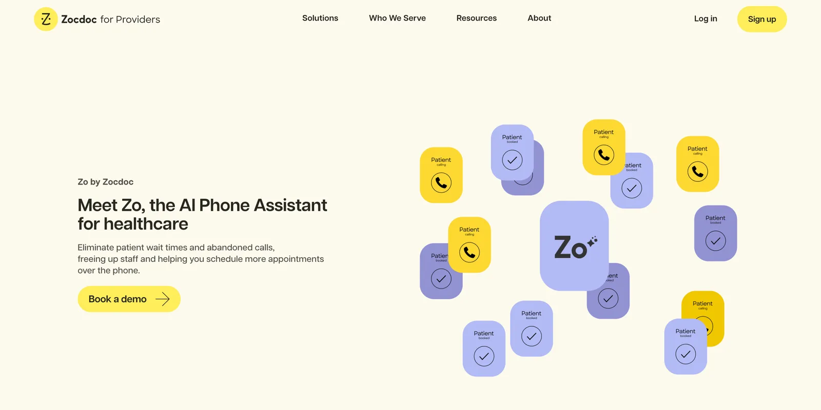 Zocdoc Zo platform screenshot