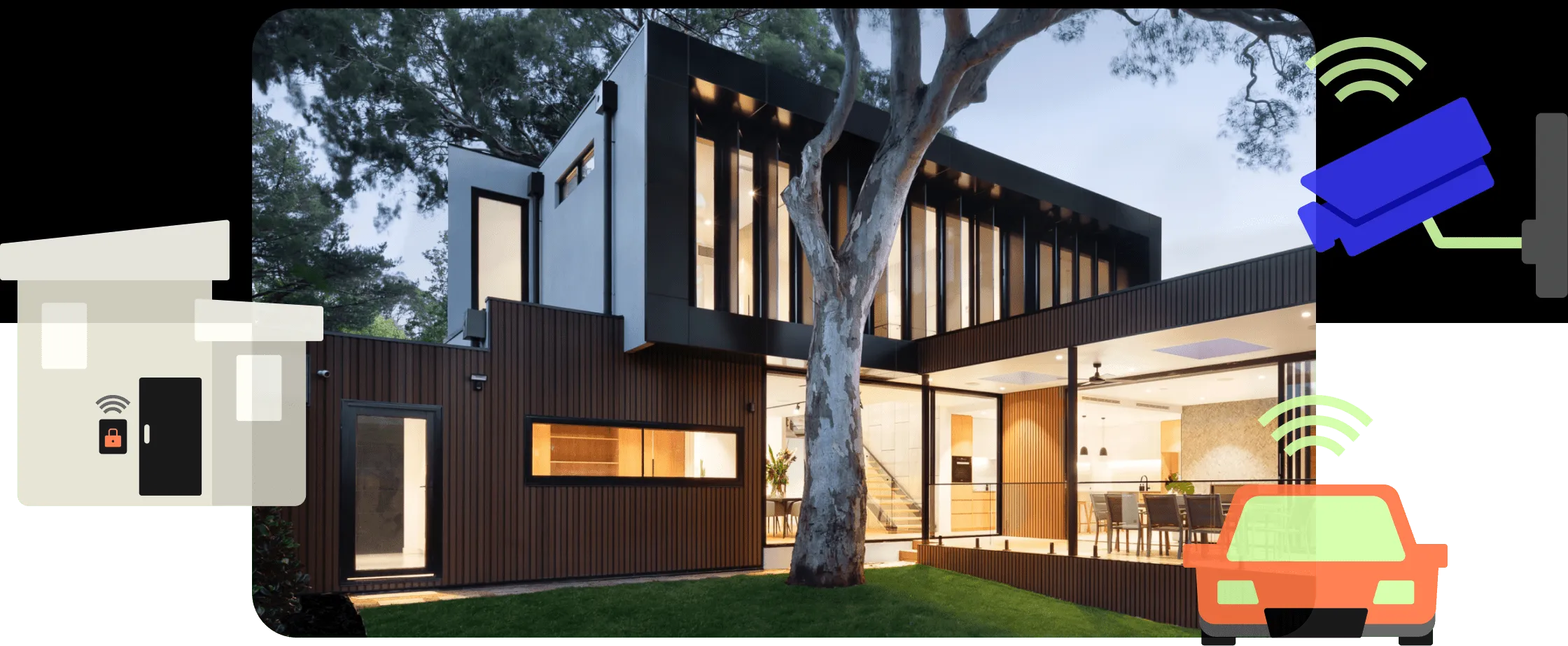 House protected by security system