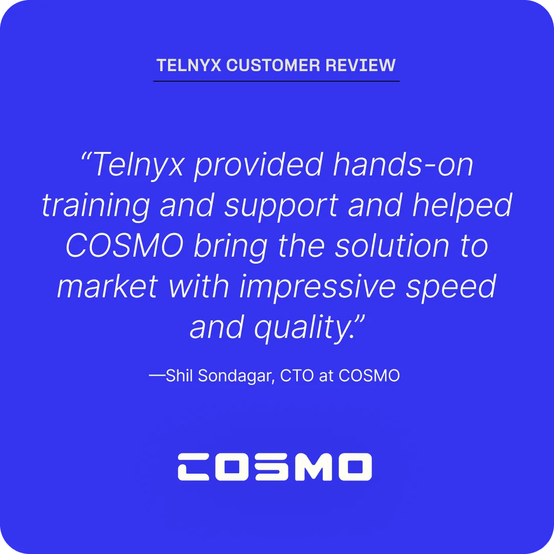 COSMO CTO testimonial