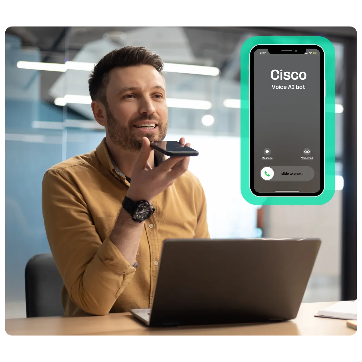 Customer using Telnyx's Voice AI bot
