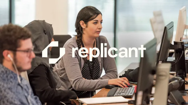 Replicant worker on computer