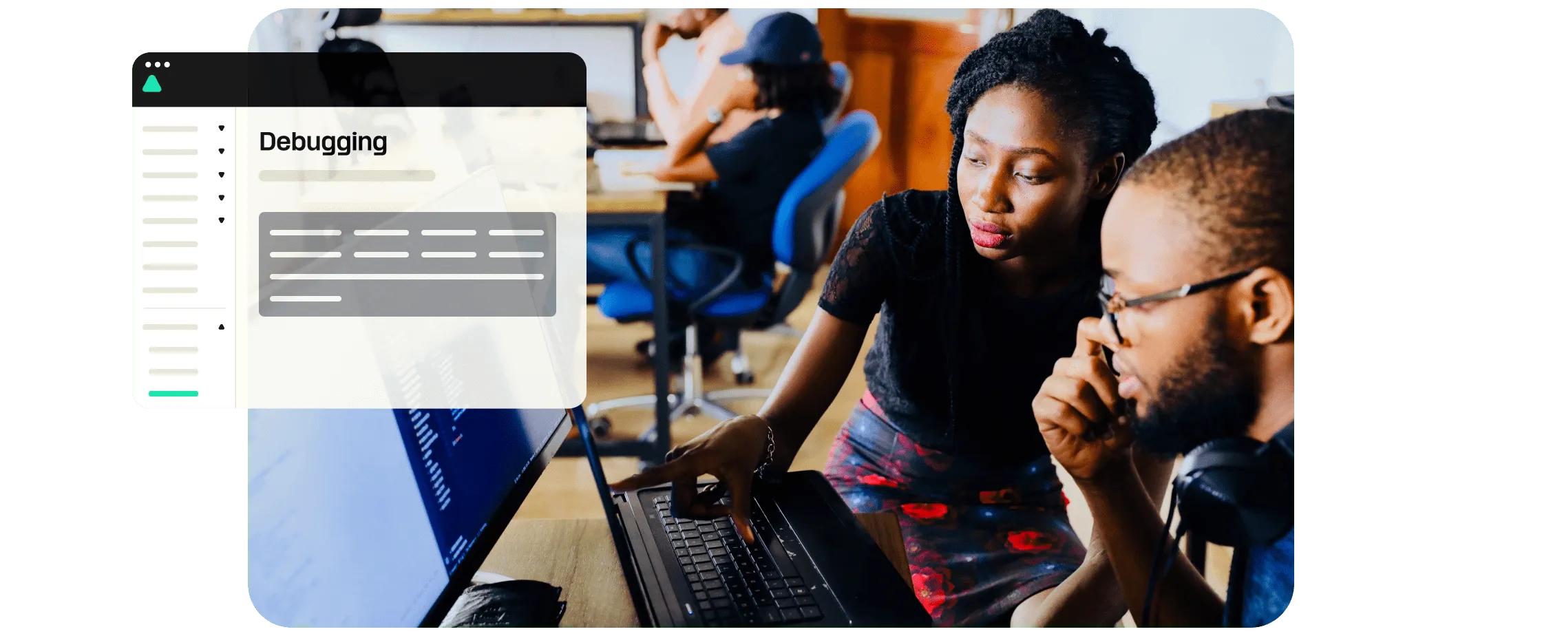 Engineers debug code