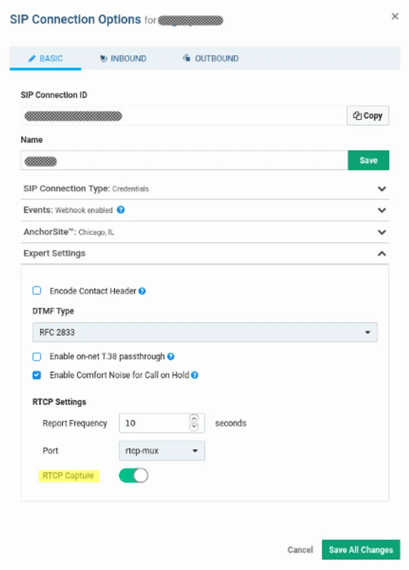 Edit your SIP Trunks