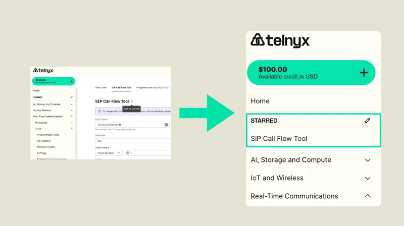 Mission Control Favorites Menu