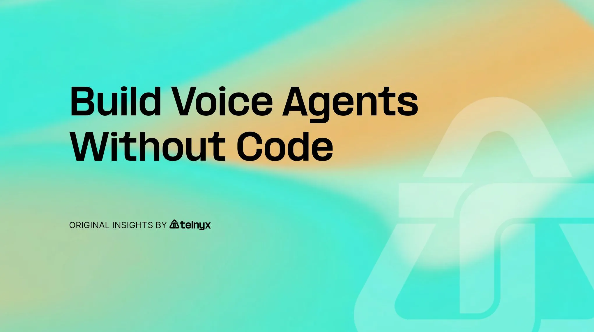 Build Voice Agents Without Code