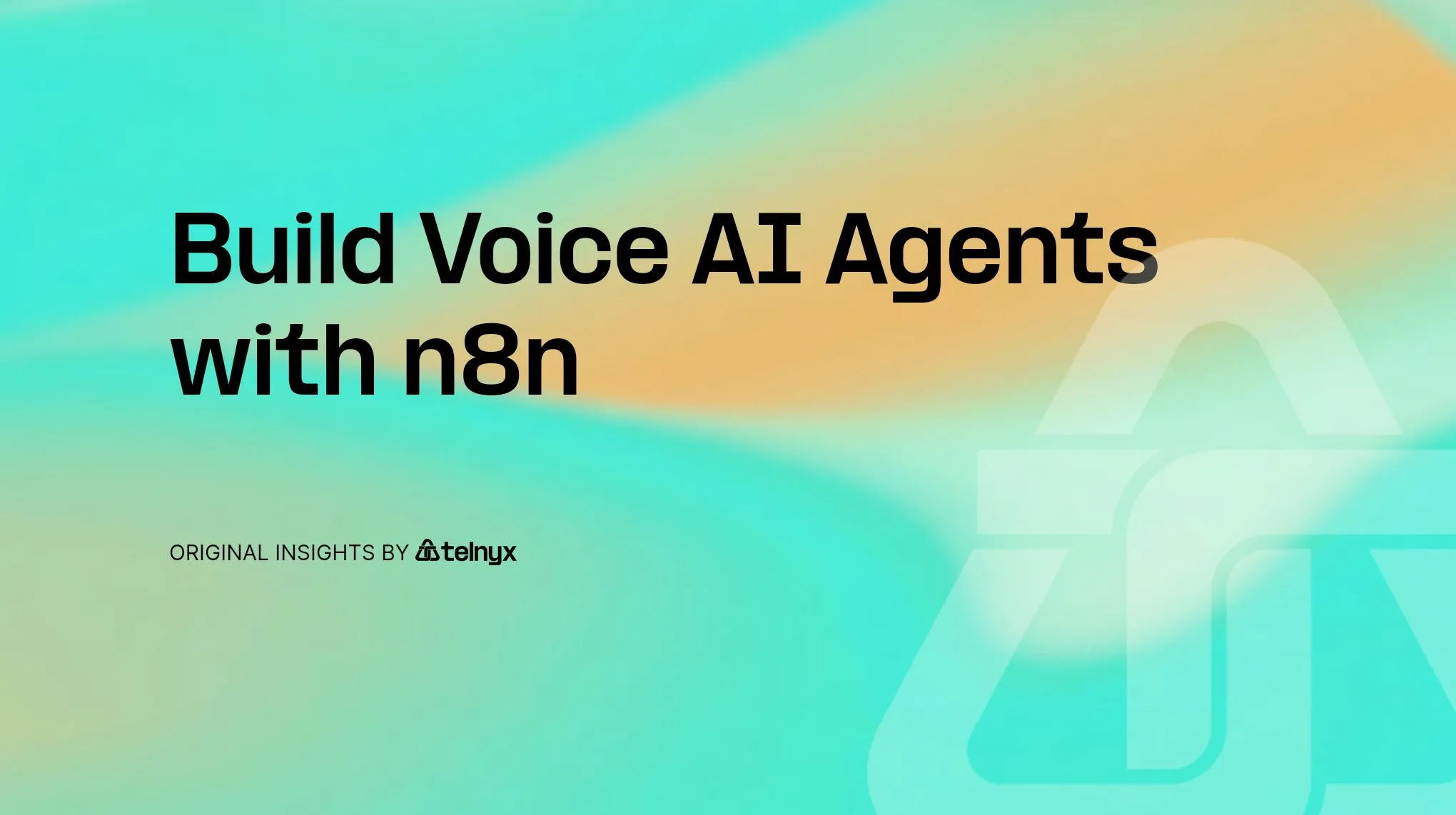Build Voice AI Agents with n8n
