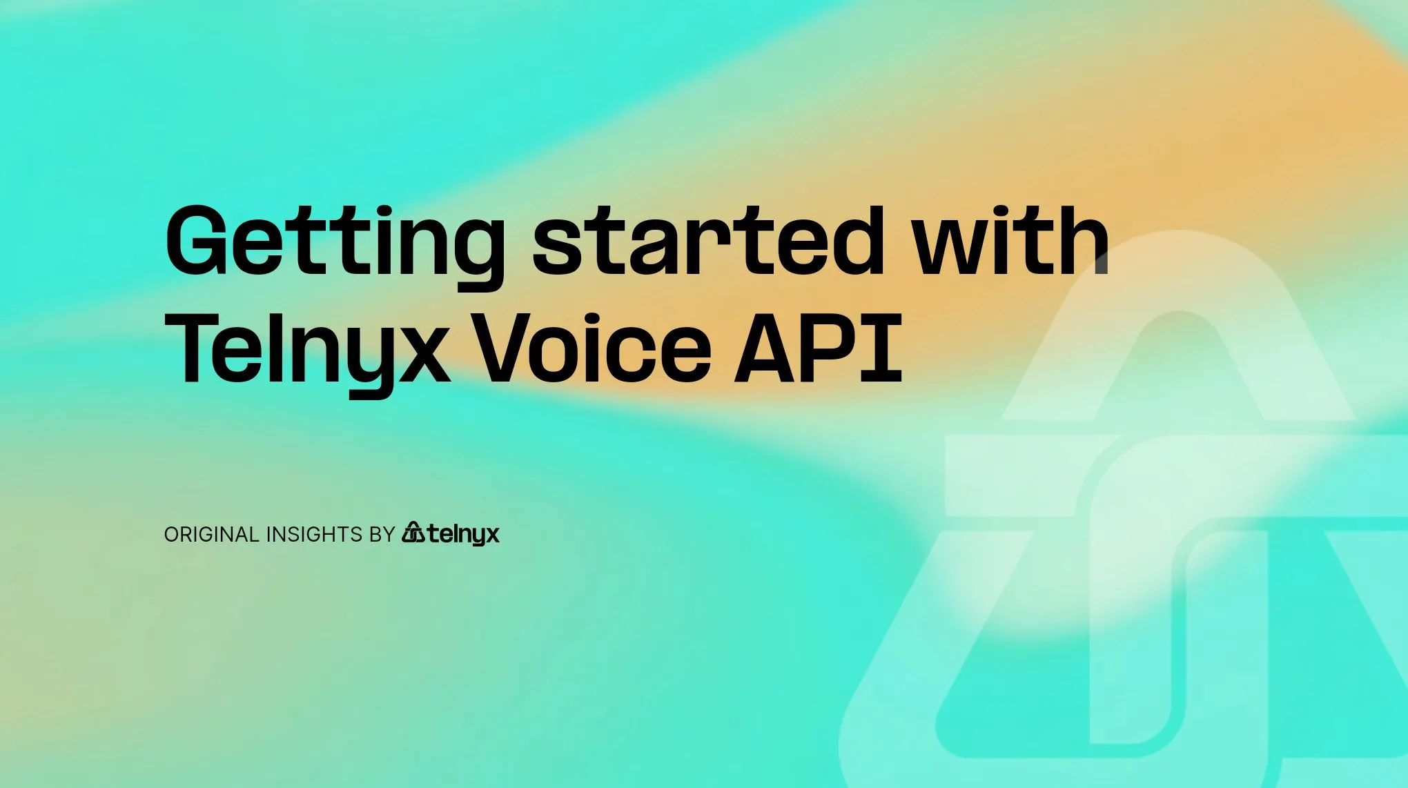 Getting started with Telnyx Voice API
