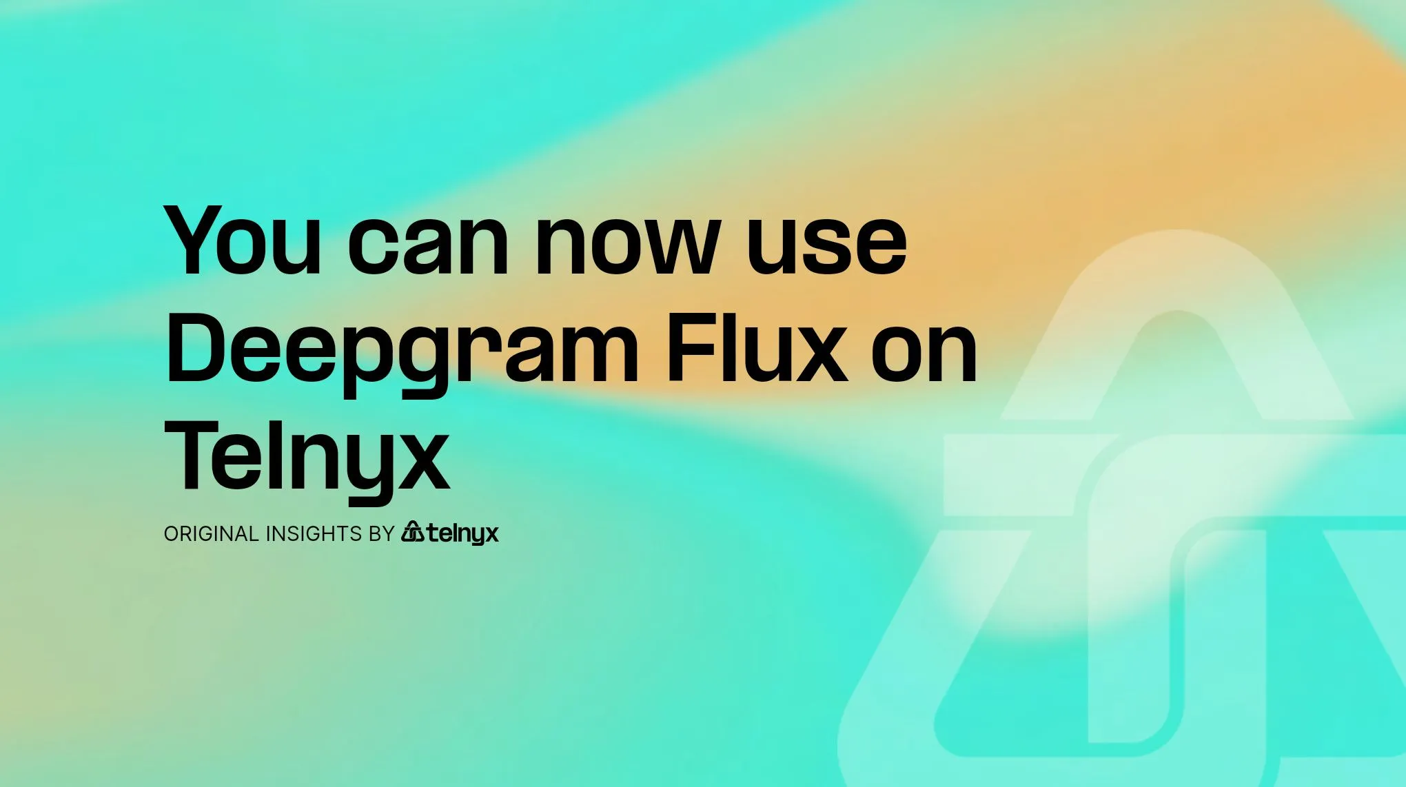 You can now use Deepgram Flux on Telnyx