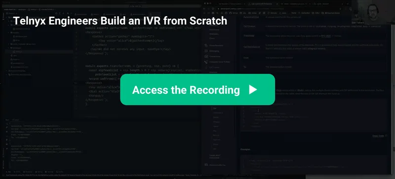 Webinar Recording - IVR with TeXML