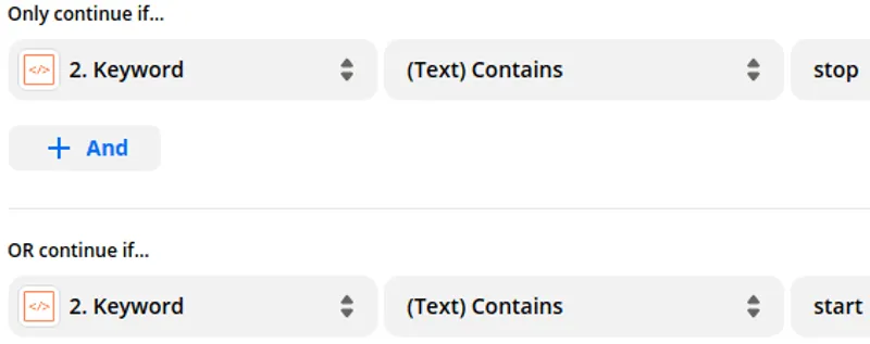 marketo 2way sms zapier filter