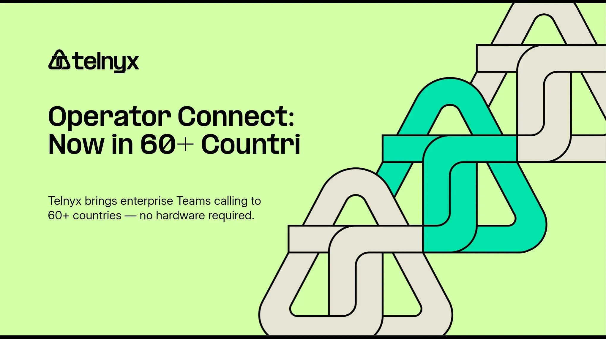 Operator Connect via Telnyx: now in 60+ countries
