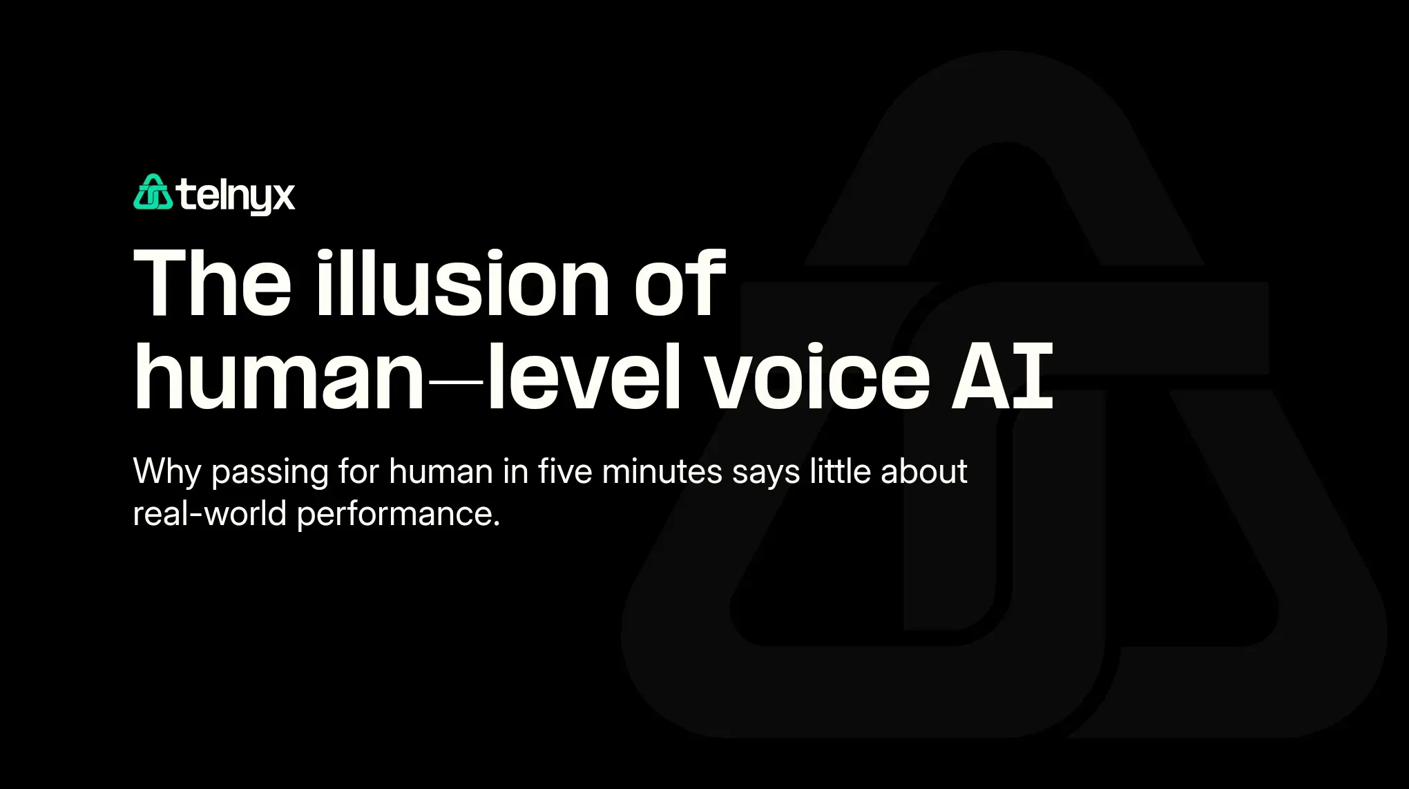 The Illusion of Human-Level Voice AI